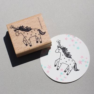 Perlenfischer Stempel Einhorn