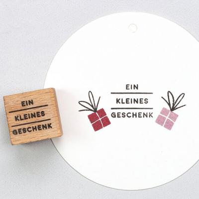 Perlenfischer Text-Stempel: EIN KLEINES GESCHENK