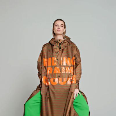 Rainkiss Poncho Breton Green Brown