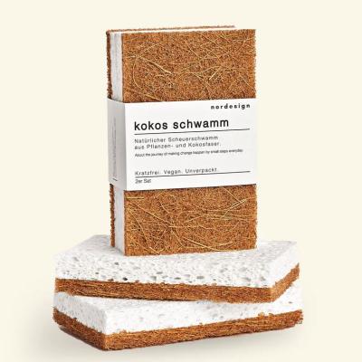 Nordesign 2er Set Kokos-Schwamm Natur