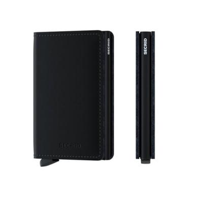 SECRID Geldbörse Slimwallet Leder matte - Matte Black