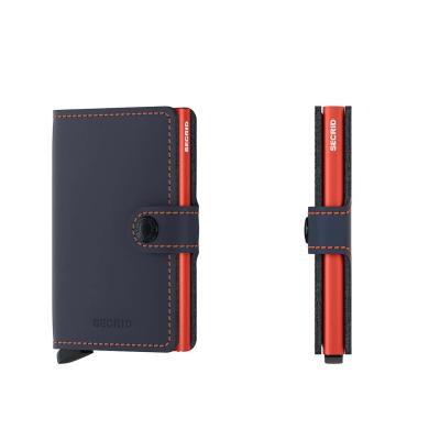 SECRID Miniwallet Matte - matte nightblue/orange