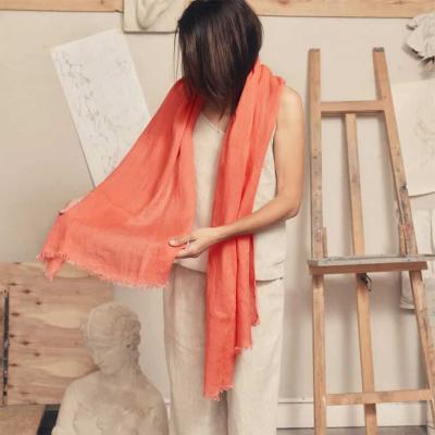 Linen Tales Woodbine Leinen - Schal - deep sea coral