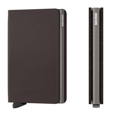 SECRID Geldbörse Slimwallet Leder matte - Matte Truffle