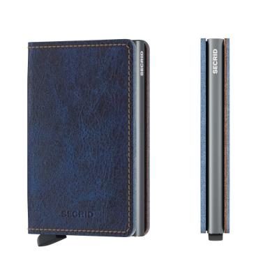 SECRID Geldbörse Slimwallet Indigo Leder - Indigo 5 titanium