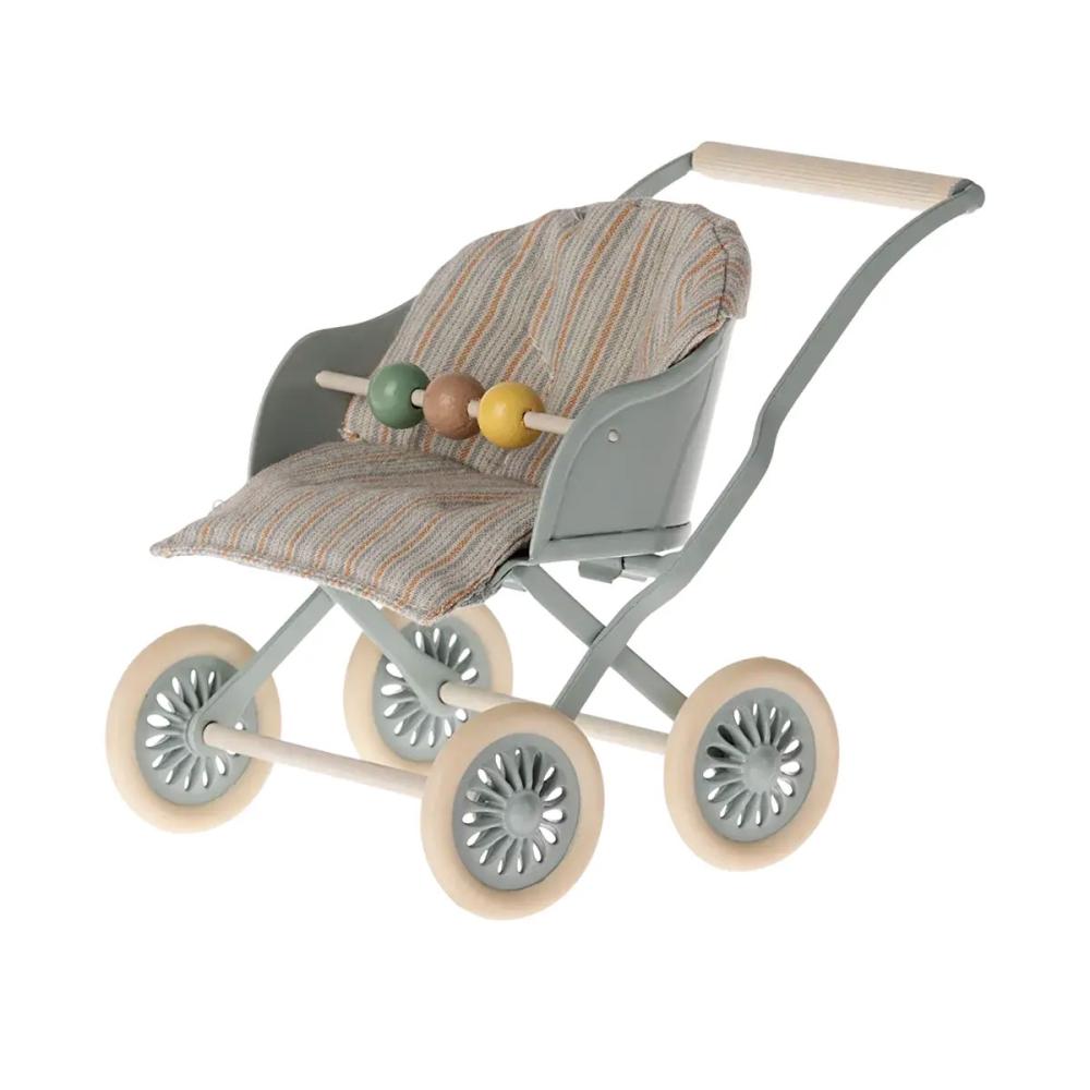 Maileg Kinderwagen Vintage Baby Maus blau