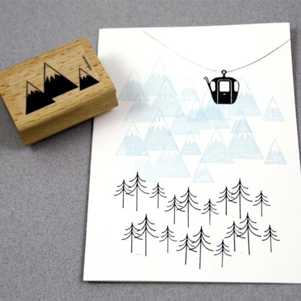 Perlenfischer Stempel Winter: BERGE