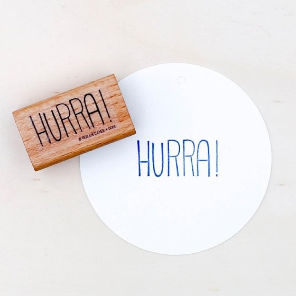 Perlenfischer Text-Stempel: HURRA