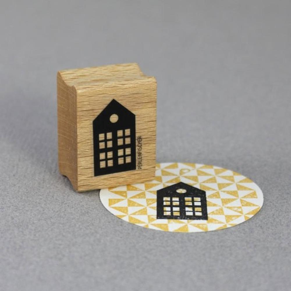 Perlenfischer Stempel Winter: HAUS #1