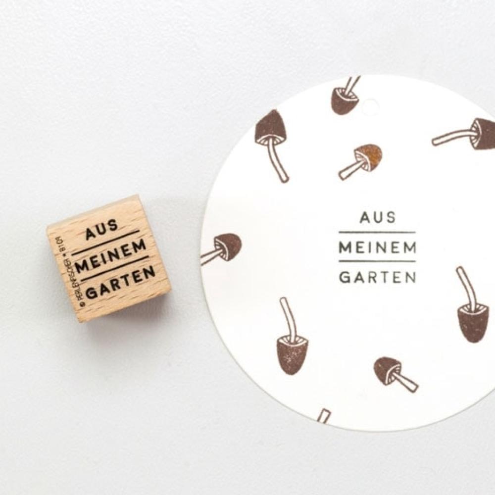 Perlenfischer Text-Stempel AUS MEINEM GARTEN