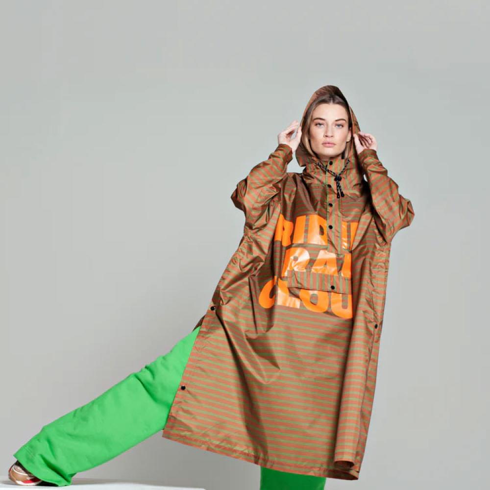 Rainkiss Poncho Breton Green Brown