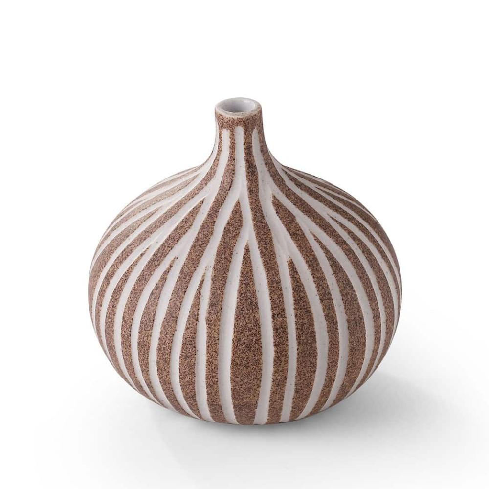 Vase Congo brown line