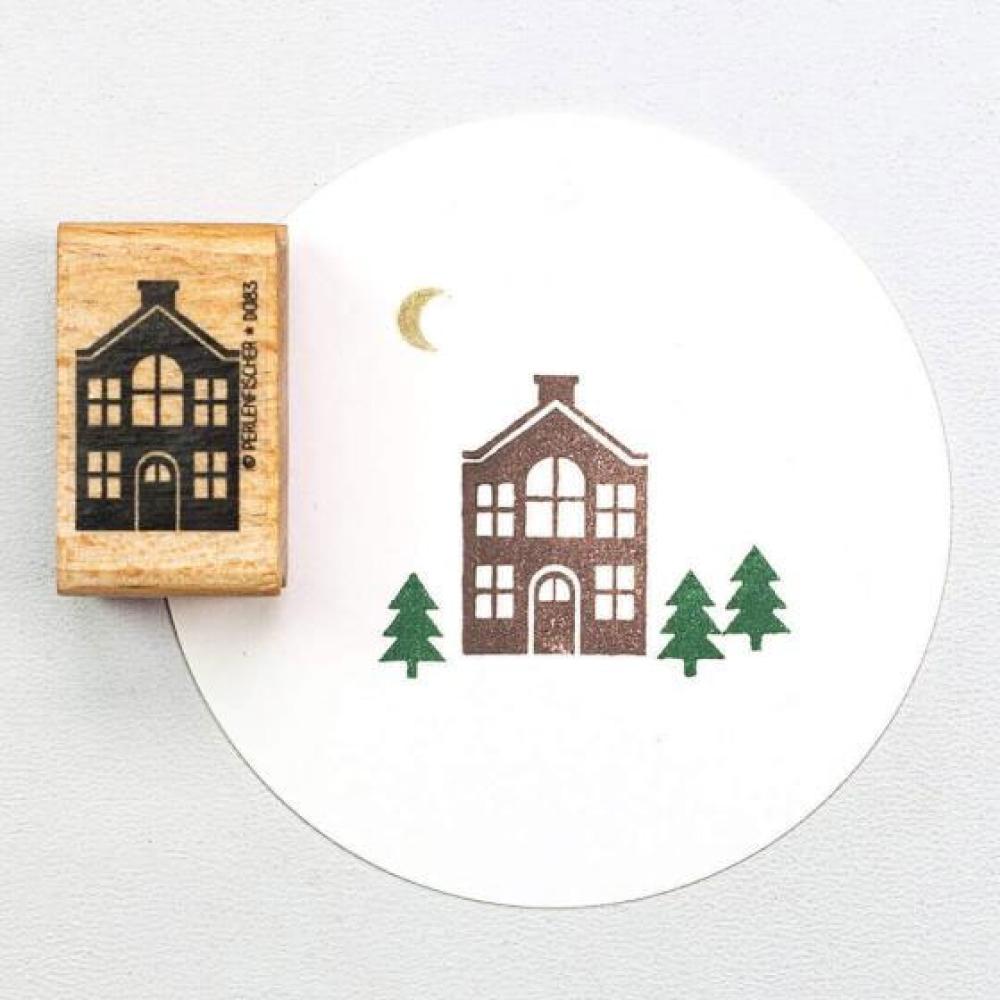 Perlenfischer Stempel Winter: HAUS #3