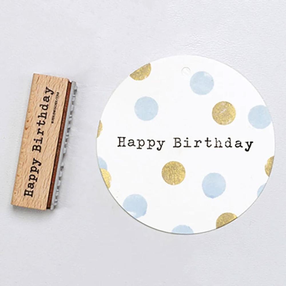 Perlenfischer Text-Stempel HAPPY BIRTHDAY #1