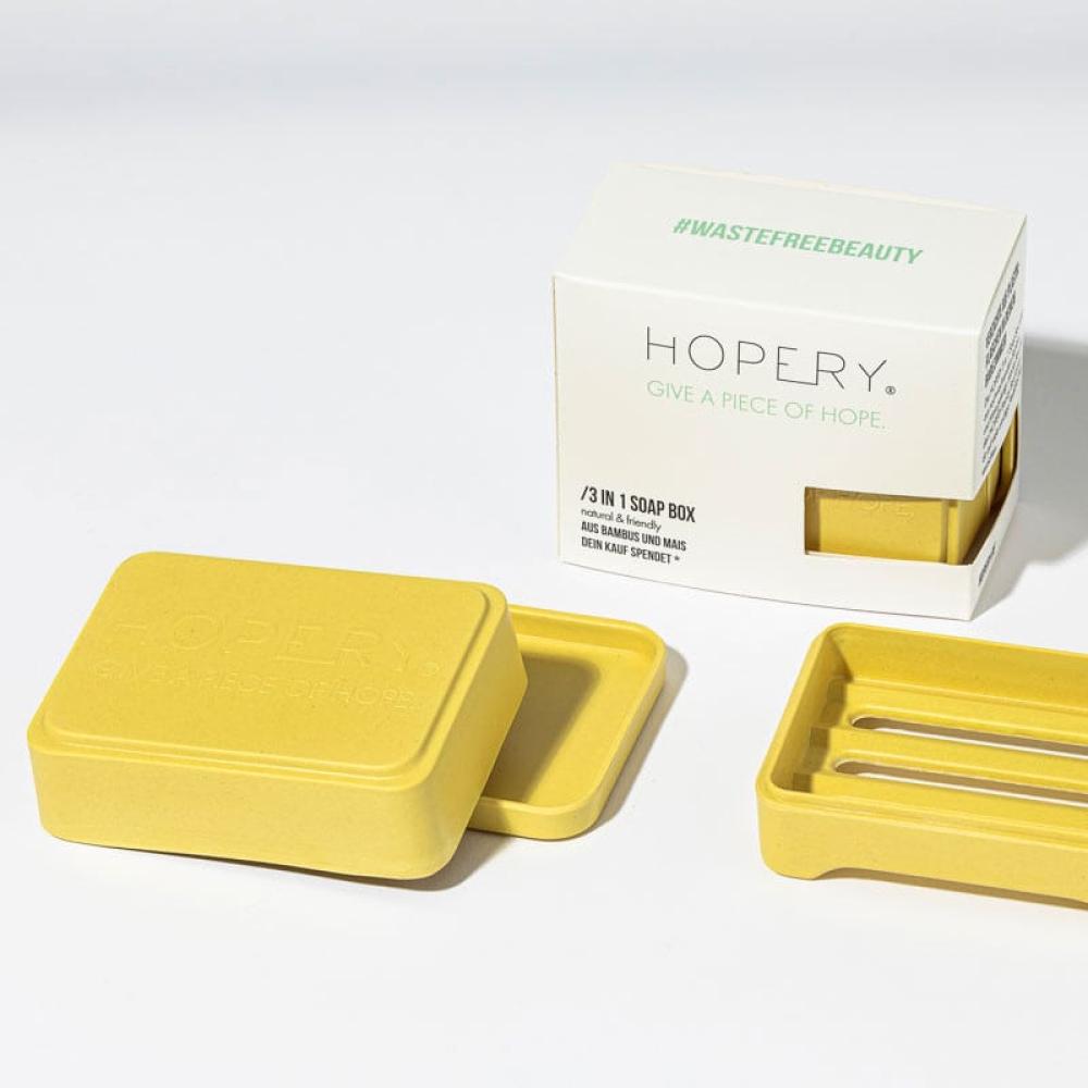 HOPERY 3-in-1 Seifendose ocker-gelb