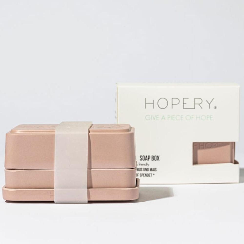 HOPERY 3-in-1 Seifendose taupe