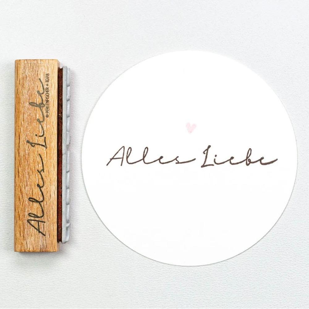 Perlenfischer Text-Stempel ALLES LIEBE