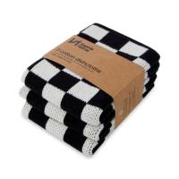 Sophie Home 3er Set Wischtücher - black check