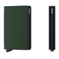 SECRID Geldbörse Slimwallet Leder matte - Matte Green-Black