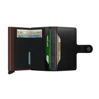 SECRID Geldbörse Miniwallet Original Leder - black-brown