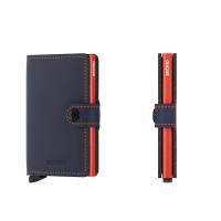 SECRID Geldbörse Miniwallet Matte - matte nightblue/orange