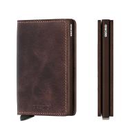 SECRID Geldbörse Slimwallet Vintage Leder - Vintage Chocolate